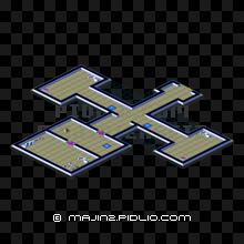 STAGE1-9：BASE OF INVADERの簡易マップ画像 ／ 魔神転生2 攻略