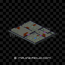 STAGE2-8:LABORATORY 1Fの簡易マップ画像 / 魔神転生2 攻略