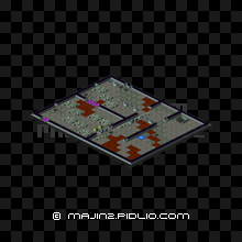 STAGE2-9:LABORATORY 2Fの簡易マップ画像 / 魔神転生2 攻略