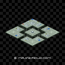 STAGE5-5：AHLABOTの簡易マップ画像 ／ 魔神転生2 攻略