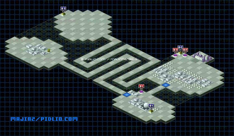 STAGE5：ZEBR - 代行者ミカエルの設置物のマップ画像 ／ 魔神転生2 攻略 ─ pidlio.com