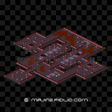 STAGE6：AHRQA - 代行者ベルゼブブの簡易マップ画像 ／ 魔神転生2 攻略