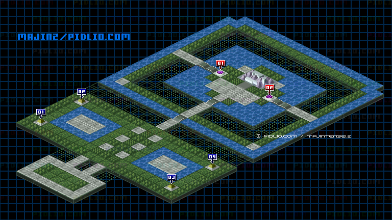 STAGE6：EDEN - 代行者サタンの設置物のマップ画像 ／ 魔神転生2 攻略 ─ pidlio.com