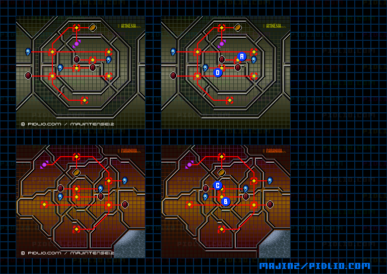 STAGE5 / STAGE6：代行者の全体ステージマップ画像 ／ SFC版ドラゴンクエスト3攻略 ─ pidlio.com
